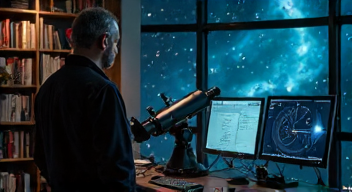 Ein Experte auf dem Gebiet der Astronomie